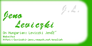 jeno leviczki business card